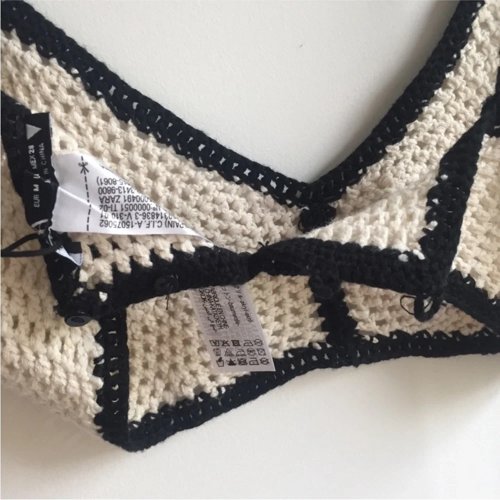 Zara limited edition crochet bralette crop top